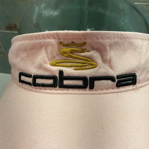 Cobra Embroidered Womens Golf Visor Pure Cotton Adjustable Size Pink - Picture 2 of 9
